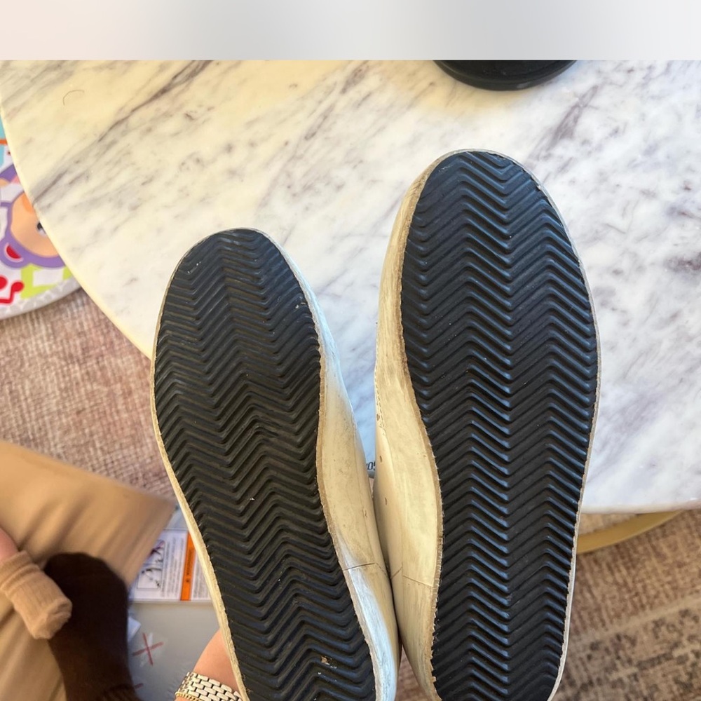 Golden Goose White Leather Low-Top Sneakers with Yellow Star - Picture 5 of 5